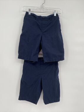 Lands End Kids 2 Packs Cotton Elastic Waist Pull On Shorts Black Size M